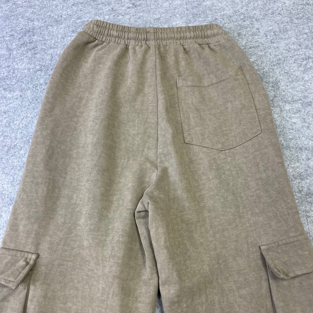 Mii Design By Korea Cargo Sweatpants S Wide Leg Joggers Olive Tan - Picture 9 of 16